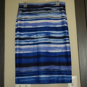 Blue Striped Skirt